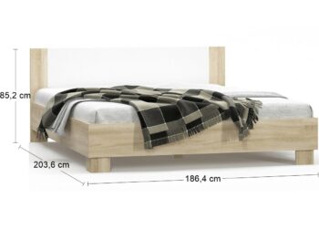 Pokojný spánok a ničím nerušené snívanie Vám zabezpečí manželská posteľ s roštom MATEO LB-180 180x200 cm. Posteľ vyniká čistou líniou, jednoduchým dizajnom a krásnou súhrou farieb, vo veľmi obľúbenom a žiadanom prevedení dub sonoma / biela, ktoré jednoducho dokážete skombinovať s akýmkoľvek…