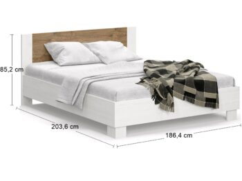 Pokojný spánok a ničím nerušené snívanie Vám zabezpečí manželská posteľ s roštom MATEO LB-180 180x200 cm. Posteľ vyniká čistou líniou, jednoduchým dizajnom a krásnou súhrou farieb, vo veľmi obľúbenom a žiadanom prevedení sosna Andersen / dub april, ktoré jednoducho dokážete skombinovať s akýmkoľvek…