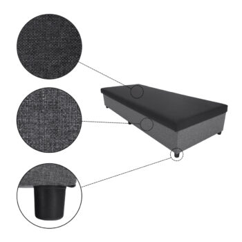 Čalúnená jednolôžková posteľ Mati v elegantnej svetlosivej a sivej farbe je ideálnym riešením pre moderné interiéry. Táto posteľ, značky KONDELA, ponúka nielen štýlový vzhľad, ale aj praktickosť a pohodlie. Je navrhnutá pre jednu osobu a jej celková plocha na spanie je 80 x 200 cm, čo zaručuje…