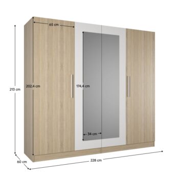 Spálňová zostava Matisa 180 v elegantnom farebnom prevedení dub sonoma a biela je ideálnou voľbou pre tých, ktorí hľadajú moderný a funkčný nábytok do svojej spálne. Táto zostava je navrhnutá tak, aby poskytovala maximálny komfort a štýl, pričom jej svetlé farby dodávajú…