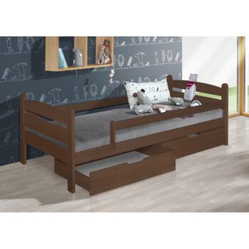KONDELA Mauricius 90 jednolôžková posteľ s roštom orech – Obrázok 2