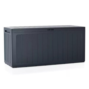 Praktického pomocníka v podobe plastovej záhradnej truhlice MBBL280 280 l s horizontálnymi pásmi skvele využijete na záhrade či terase na odloženie vankúšov, podsedákov či akéhokoľvek záhradného príslušenstva alebo detských hračiek. Jej rozmery sú (ŠxHxV): 116x43,3x55 cm a je vyrobená v krásnom…