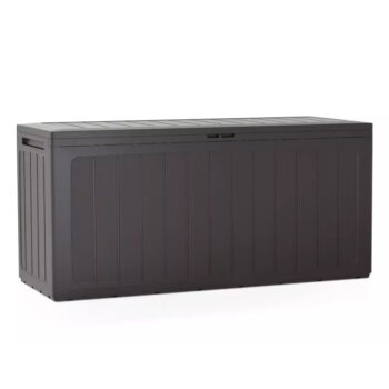 Praktického pomocníka v podobe plastovej záhradnej truhlice MBBL280 280 l s horizontálnymi pásmi skvele využijete na záhrade či terase na odloženie vankúšov, podsedákov či akéhokoľvek záhradného príslušenstva alebo detských hračiek. Jej rozmery sú (ŠxHxV): 116x43,3x55 cm a je vyrobená v krásnom…