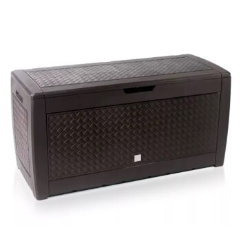 Udržujte poriadok na Vašej záhrade, terase či balkóne s praktickou plastovou záhradnou truhlicou MBM310 310 l s imitáciou vypletaného umelého ratanu. Skvele ju využijete na odloženie vankúšov, podsedákov či akéhokoľvek záhradného príslušenstva alebo detských hračiek. Jej rozmery sú (ŠxHxV):…