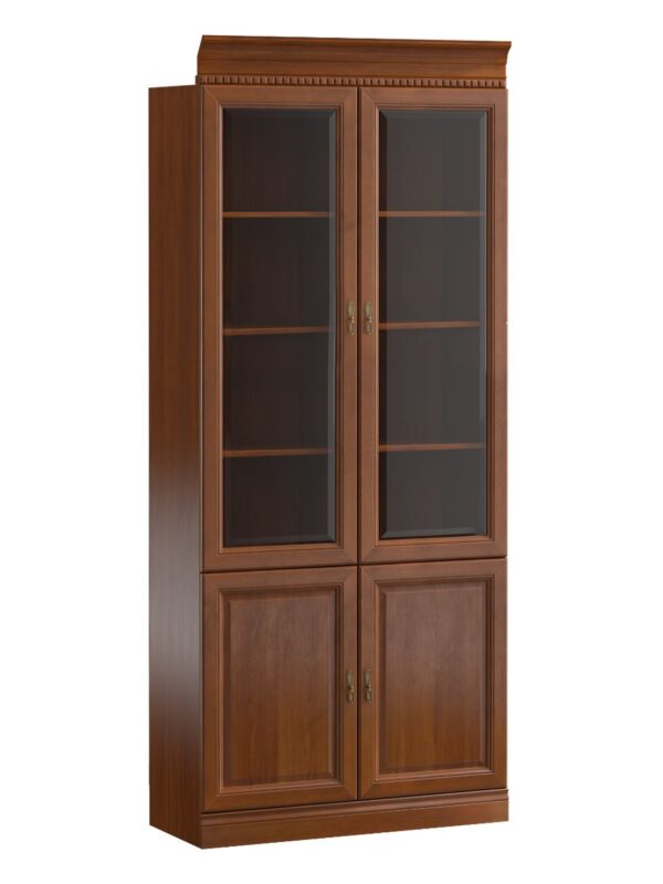 MEBLE-TARANKO-BARCELONA-BA-2-VITRINA-NOVY-ORECH-NABBI-1 TARANKO Barcelona BA-2 rustikálna vitrína nový orech – Obrázok 1