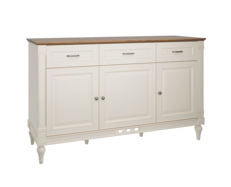 MEBLE-TARANKO-FLORENCJA-FL-K3-KOMODA-VANILKA-DUB-NABBI-1 TARANKO Florencja FL-K3 komoda vanilka / dub Florencja – Obrázok 1