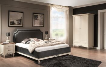 Šarm a pôvab ukrytý v posteľovom ráme FLORENCJA FL-2 160 z kolekcie Florencja Vás chytí za srdce. Rozmery sú (ŠxHxV): 168,5x227x120 cm. Výška lôžka je 45,9 cm, lôžko tvorí plocha na spanie s rozmermi 160x200 cm. Za príplatok je dostupný aj úložný priestor, ktorý využijete na uloženie posteľnej…