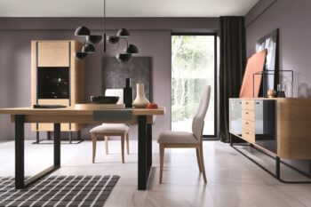 TARANKO Grande GR-K3 komoda dub (Grande 01) / čierna – Obrázok 5