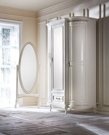 TARANKO Verona V rustikálne stojace zrkadlo krém patyna – Obrázok 3