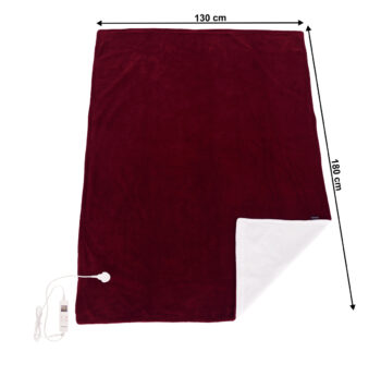 KONDELA Medisa Typ 2 vyhrievacia plyšová deka 130x180 cm tmavosivá – Obrázok 9