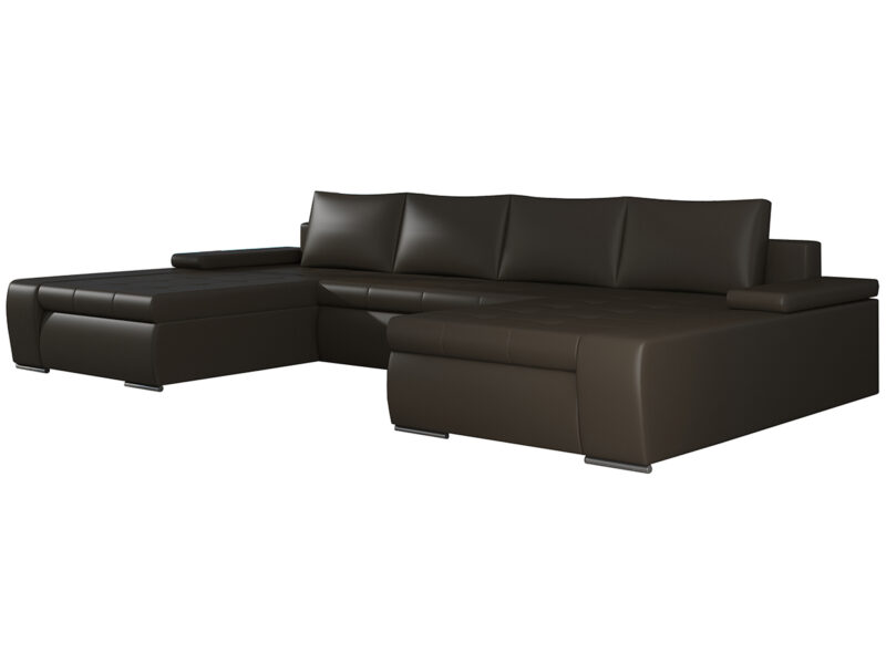 NABBI Melfi L/P rohová sedačka u s rozkladom a úložným priestorom tmavohnedá Luxusná rohová sedačka MELFI L/P bude správnou voľbou pri zariaďovaní alebo modernizovaní Vašej obývačky. Táto priestranná sedačka je navyše rozložiteľná a vďaka tejto funkcii rozkladu vyčarujete plochu na spanie s rozmerom (ŠxH): 122x297 cm. Po zobudení nemusíte posteľnú bielizeň nikam nosiť,…