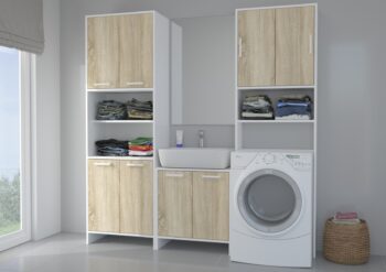 MELINDA je kúpeľnový štýlový nábytok, vhodný do moderných interiérov. Najdete u nás viacero prvkov kúpelňového sektoru MELINDA a tak si poskladáte svoju kúpelňu podľa predstáv.Skrinka je vyrobená z kvalitných LTD dosiek, ktoré sa jednoducho udržiavajú. Hrúbka dosky je 16 mm. Úchytky sú vyrobené z plastu. Zadná stena je zo sololitu.Farebné prevedenie skrinky: dub Sonoma, biela.Rozmery:šírka: 60 cmvýška: 62.5 cmhĺbka: 32,6 cm.Dodávame v demontovanom stave.