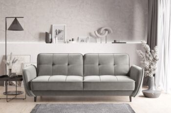 Rozkladacia pohovka Mellis spája eleganciu s moderným štýlom.Sedačka je doplnená funkciou spánku s elegantnými drevenými nohami, ktoré prinesú nádych prírody do každej miestnosti. Šírka sedačky 220 centimetrov je vhodná do stredne veľkej obývačky, 11 centimetrové nohy zase opticky zväčšia menšiu miestnosť a umožnia vám upratovať pod nábytkom. Vďaka rozkladaciemu mechanizmu click-clack rýchlo a jednoducho premeníte pohovku na pohodlné lôžko. Mellis ponúka plochu na ležanie 190x110 centimetrov. Estetickú stránku sedačky majú na svedomí ozdoby v podobe prešívania. Sedaciu súpravu môžete umiestniť k stene, alebo aj do priestoru nakoľko zadné časti sú očalúnené poťahovou látkou.Nábytok je vyplnený vysoko flexibilnou HR penou, ktorá je známa svojou pevnosťou a odolnosťou. Sedák pohovky aj operadlo sú vybavené taktiež týmto typom peny. Rozkladacia sedačka Bellis je vybavená aj kvalitným jadrom typu B a taštičkovými pružinami. Rozmery:ŠxHxV: 220 cm x 90 cm x 83 cmhĺbka sedu: 55 cmvýška sedu: 45 cmhmotnosť: 102 kghustota peny operadla: HR penahustota peny sedadla: HR penaplocha na spanie: 110 x 190 cmNábytok obsahuje montážny plán vrátane všetkých potrebných spojovacích prvkov.Dodávame v demonte v dvoch samostatných balíkoch:1. 190x120x40 cm 80kg          2.85x65x45 cm 22kg Upozornenie: Váš monitor z hľadiska nastavenia nemusí zobrazovať farby také, ako sú v skutočnosti.