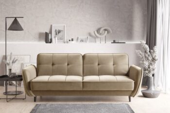 Rozkladacia pohovka Mellis spája eleganciu s moderným štýlom.Sedačka je doplnená funkciou spánku s elegantnými drevenými nohami, ktoré prinesú nádych prírody do každej miestnosti. Šírka sedačky 220 centimetrov je vhodná do stredne veľkej obývačky, 11 centimetrové nohy zase opticky zväčšia menšiu miestnosť a umožnia vám upratovať pod nábytkom. Vďaka rozkladaciemu mechanizmu click-clack rýchlo a jednoducho premeníte pohovku na pohodlné lôžko. Mellis ponúka plochu na ležanie 190x110 centimetrov. Estetickú stránku sedačky majú na svedomí ozdoby v podobe prešívania. Sedaciu súpravu môžete umiestniť k stene, alebo aj do priestoru nakoľko zadné časti sú očalúnené poťahovou látkou.Nábytok je vyplnený vysoko flexibilnou HR penou, ktorá je známa svojou pevnosťou a odolnosťou. Sedák pohovky aj operadlo sú vybavené taktiež týmto typom peny. Rozkladacia sedačka Bellis je vybavená aj kvalitným jadrom typu B a taštičkovými pružinami. Rozmery:ŠxHxV: 220 cm x 90 cm x 83 cmhĺbka sedu: 55 cmvýška sedu: 45 cmhmotnosť: 102 kghustota peny operadla: HR penahustota peny sedadla: HR penaplocha na spanie: 110 x 190 cmNábytok obsahuje montážny plán vrátane všetkých potrebných spojovacích prvkov.Dodávame v demonte v dvoch samostatných balíkoch:1. 190x120x40 cm 80kg          2.85x65x45 cm 22kg Upozornenie: Váš monitor z hľadiska nastavenia nemusí zobrazovať farby také, ako sú v skutočnosti.