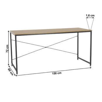 Písací stôl Mellora 150 je moderný a praktický nábytok, ktorý sa hodí do každej detskej izby alebo kancelárie. S jeho rozmierami 150 cm na šírku, 72 cm na výšku a 60 cm na hĺbku poskytuje dostatok priestoru pre prácu či štúdium. Vďaka svojej tmavej farbe v prevedení dub / čierna sa ľahko hodí do…
