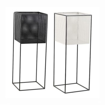 KONDELA Meloi Typ 2 kovový stojan na kvety čierna – Obrázok 2