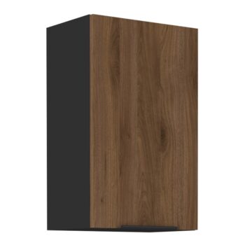 Predstavujeme vám hornú kuchynskú skrinku Menzo 45 G-72 1F v elegantnom prevedení čierna/orech, ktorá je ideálnym riešením pre moderné kuchyne. Táto skrinka od značky KONDELA kombinuje funkčnosť a štýl, pričom ponúka praktické úložné priestory pre vaše kuchynské potreby.