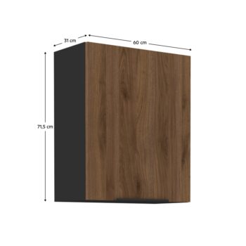 Predstavujeme vám hornú kuchynskú skrinku Menzo 60 G-72 1F v elegantnom farebnom prevedení čierna a orech, ktorá je ideálnym riešením pre moderné kuchyne. Táto skrinka od značky KONDELA je navrhnutá tak, aby spĺňala všetky vaše potreby na úložný priestor a zároveň dodala vašej kuchyni štýlový…