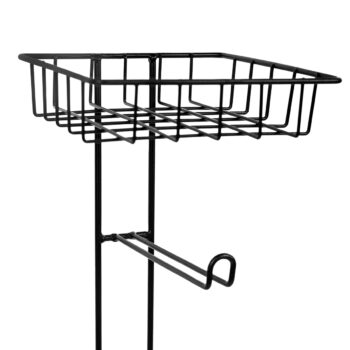 KONDELA Merdo kovový stojan na toaletný papier čierna – Obrázok 5