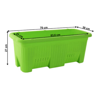 Plastový kvetináč Migio v zelenej farbe je ideálnym riešením pre všetkých milovníkov rastlín, ktorí hľadajú moderný a praktický doplnok do svojho interiéru alebo exteriéru. Tento kvetináč od značky KONDELA sa vyznačuje jednoduchým, no elegantným hranatým dizajnom, ktorý sa ľahko začlení do…