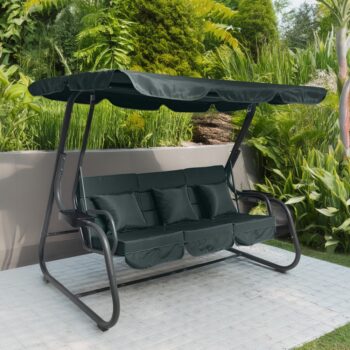 Doprajte si chvíle pokoja s hojdačkou MIJA, ktorá štýlovo obohatí váš exteriér. Jej elegantné tmavosivé prevedenie spolu s mäkkými vankúšmi a odnímateľnými vodoodolnými poťahmi spája moderný vzhľad s funkčnosťou. Poťahy je možné jednoducho ručne vyprať, čo…