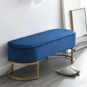 Čalúnená lavica Mirila New v elegantnej modrej farbe (Velvet) so zlatými detailmi je ideálnym doplnkom pre váš interiér. Táto moderná lavica od značky KONDELA kombinuje štýlový dizajn s praktickosťou, čím sa stáva skvelým riešením pre vašu predsieň alebo iné…
