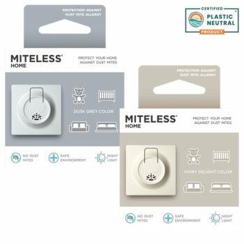 MITELESS® Home Ultrazvukový odpuzovač roztočů prodomácnost, béžová