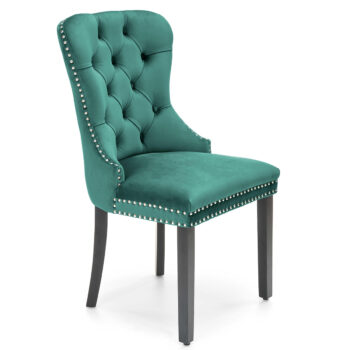 Jedálenská stolička Miya v tmavozelenej a čiernej farbe je ideálnym doplnkom do každej moderného interiéru. Jej dizajn je jednoduchý, ale zároveň elegantný, čo dodáva miestnosti štýlový vzhľad.