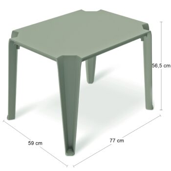 NABBI MLT2 plastový konferenčný stolík zelená - Image 2