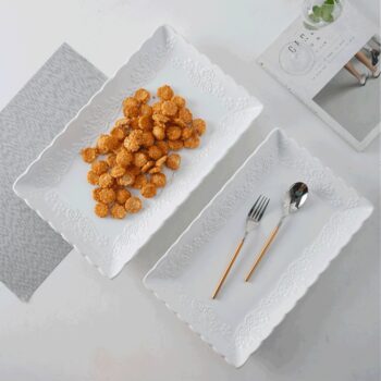 KONDELA Modaf Typ 1 servírovací tanier biela – Obrázok 11