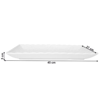 KONDELA Modaf Typ 1 servírovací tanier biela – Obrázok 2