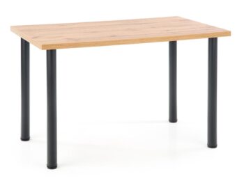 V jednoduchosti je krása. Jednoduchý a zároveň elegantný jedálenský stôl MODEX 2 120 je vhodné umiestniť do každej modernej či klasickej domácnosti. Materiál použitý na jeho výrobu je dyhovaná nábytková doska s hrúbkou 32 mm a stabilitu zabezpečujú pevné nohy z ocele s práškovým nástrekom.…