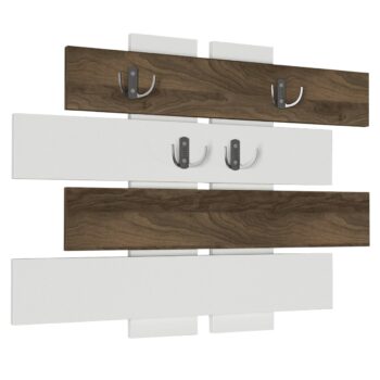 Praktický vešiakový panel MOLLY vás zaujme svojim farebným prevedením vhodným do väčšiny interiérov.Je vyrobený z kvalitnej 18 mm laminovanej dosky, ktorá je nenáročná na údržbu.Farebné prevedenie: orech / biela matnáRozmery: š80 x v60 cm.Dodávame v demonte. 