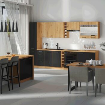 Dolná kuchynská skrinka Monro 15 D OTW BB - dub artisan je moderným a praktickým doplnkom do každej kuchyne. Tento produkt od značky Kondela je vyrobený z aglomerovaného materiálu, konkrétne laminovanej DTD, čo mu dodáva vysokú odolnosť a dlhú životnosť. Skrinka má tmavú farbu dubu artisan,…
