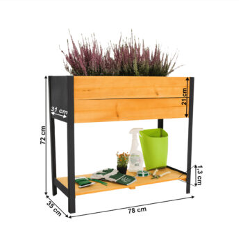 Vyvýšený záhon s policou Monto Typ 1 v prírodnej a čiernej farbe je ideálnym riešením pre všetkých milovníkov záhradníčenia, ktorí hľadajú praktický a esteticky príjemný doplnok do svojej záhrady. Tento moderný hranatý záhon je navrhnutý tak, aby poskytoval optimálne podmienky pre pestovanie…