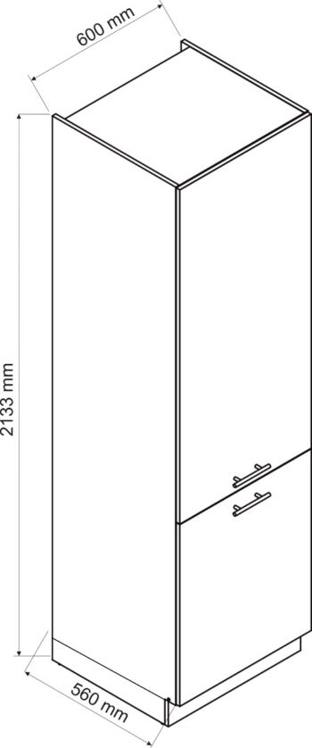 Kuchynský nábytok MOON bol vytvorený pre milovníkom minimalistických kuchýň. Je v jednoduchom a nadčasovom dizajne. Jej predné časti sú charakteristické ako anti-fingerprint - ochrana nábytku proti odtlačkom prstov. Korpus nábytku je vyrobený zo 16 mm hrubej LTD dosky. Predné dvierka sú vyrobené z akrylovej matnej dosky s hrúbkou 18,7 mm. Dolná kuchynská skrinka je v čiernej farbe v matnom prevedení. Rozmery (š,v,h): 60 x 213,3 x 56 cm.Súčasťou je sokel v šedej farbe a nožičky.Úchyty nie sú v cene. Je potrebné ich doobjednať.Dodávame v demontovanom stave.