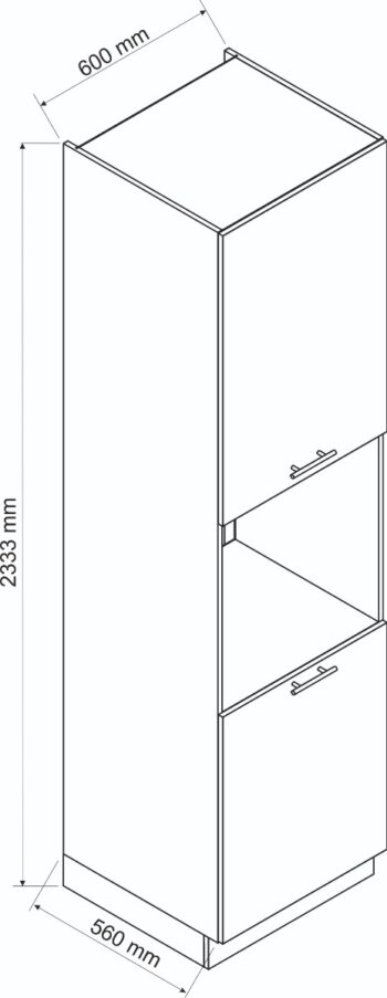 Kuchynský nábytok MOON bol vytvorený pre milovníkom minimalistických kuchýň. Je v jednoduchom a nadčasovom dizajne. Jej predné časti sú charakteristické ako anti-fingerprint - ochrana nábytku proti odtlačkom prstov. Korpus nábytku je vyrobený zo 16 mm hrubej LTD dosky. Predné dvierka sú vyrobené z akrylovej matnej dosky s hrúbkou 18,7 mm. Dolná kuchynská skrinka je v čiernej farbe v matnom prevedení. Rozmery (š,v,h): 60 x 233,3 x 56 cm.Súčasťou je sokel v šedej farbe a nožičky.Úchyty nie sú v cene. Je potrebné ich doobjednať.Dodávame v demontovanom stave.