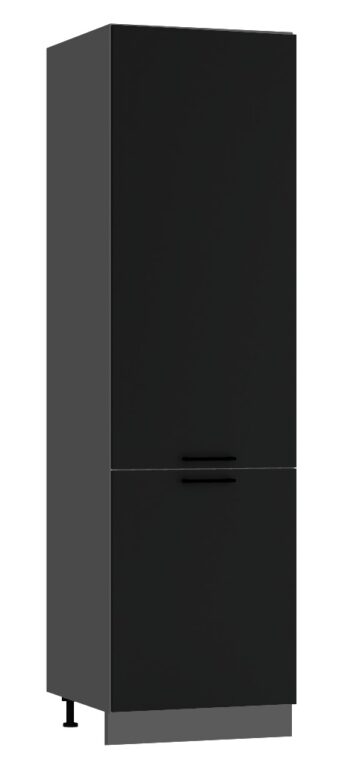 Kuchynský nábytok MOON bol vytvorený pre milovníkom minimalistických kuchýň. Je v jednoduchom a nadčasovom dizajne. Jej predné časti sú charakteristické ako anti-fingerprint - ochrana nábytku proti odtlačkom prstov. Korpus nábytku je vyrobený zo 16 mm hrubej LTD dosky. Predné dvierka sú vyrobené z akrylovej matnej dosky s hrúbkou 18,7 mm. Dolná kuchynská skrinka je v čiernej farbe v matnom prevedení. Rozmery (š,v,h): 60 x 213,3 x 56 cm.Súčasťou je sokel v šedej farbe a nožičky.Úchyty nie sú v cene. Je potrebné ich doobjednať.Dodávame v demontovanom stave.