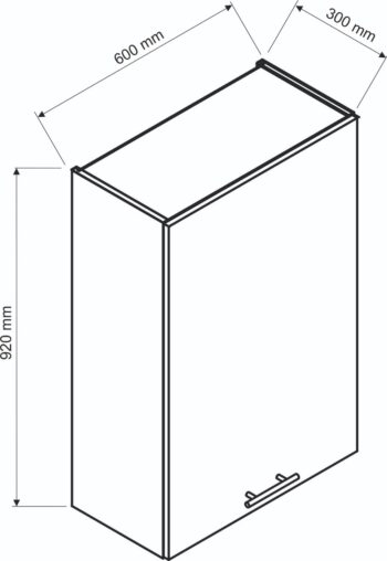 Kuchynský nábytok MOON bol vytvorený pre milovníkom minimalistických kuchýň. Je v jednoduchom a nadčasovom dizajne. Jej predné časti sú charakteristické ako anti-fingerprint - ochrana nábytku proti odtlačkom prstov. Korpus nábytku je vyrobený zo 16 mm hrubej LTD dosky. Predné dvierka sú vyrobené z akrylovej matnej dosky s hrúbkou 18,7 mm. Horná kuchynská skrinka je v čiernej farbe v matnom prevedení. Rozmery (š,v,h): 60 x 92 x 30 cm.Úchyty nie sú v cene. Je potrebné ich doobjednať.Dodávame v demontovanom stave.
