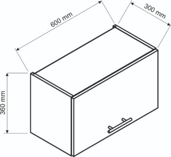 Kuchynský nábytok MOON bol vytvorený pre milovníkom minimalistických kuchýň. Je v jednoduchom a nadčasovom dizajne. Jej predné časti sú charakteristické ako anti-fingerprint - ochrana nábytku proti odtlačkom prstov. Korpus nábytku je vyrobený zo 16 mm hrubej LTD dosky. Predné dvierka sú vyrobené z akrylovej matnej dosky s hrúbkou 18,7 mm. Horná kuchynská skrinka je v čiernej farbe v matnom prevedení. Rozmery (š,v,h): 60 x 36 x 30 cm.Úchyty nie sú v cene. Je potrebné ich doobjednať.Dodávame v demontovanom stave.