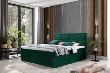 MOREN je vkusná, elegantná, dokonale mäkká a pohodlná boxspring kontinentálna posteľ v modernom klasickom štýle v rozmer 180 x 200 cm, v látke Kronos 19Výnimočný komfort umocňuje 53 cm vysoký sedák a výplň lôžka. Bonnell matrac a pena T25 poskytujú užívateľovi nábytku najvyšší komfort a dokonale stabilizujú polohu tela počas odpočinku. Toto riešenie zaručuje pohodlný odpočinok pre každého, pretože zdravý spánok je dobrý spánok! Okrem značného komfortu stojí za pozornosť aj povrchová úprava jednotlivých prvkov modelu. Vysoké čelo postele, šité v tvare nepravidelných obdĺžnikov, je mäkkou, pohodlnou a neoceniteľnou oporou a zaujímavou dekoráciou do spálne.Vďaka dvom priestranným kontajnerom na lôžkoviny je náš boxspring nielen funkčným zariadením domácnosti, ale aj vlastnou oázou pokoja, vďaka čomu je používanie takejto postele skutočným pôžitkom. Oplatí sa mať  posteľ ako Moren ,spokojnosť zaručená.Rozmery:ŠxHxV:180 x 215 x 115 cmvýška sedu: 53 cmplocha na spanie: 180 x 200 cmhmotnosť: 189 kgmatrac: pena T25 + bonnelvýška nožičiek: 2 cmUpozornenie: Váš monitor nemusí zobrazovať farby také, ako sú v skutočnosti.   