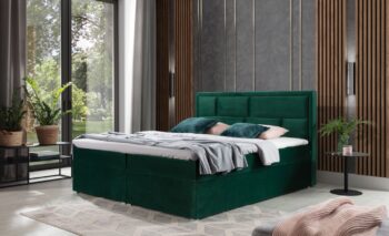 MOREN je vkusná, elegantná, dokonale mäkká a pohodlná boxspring kontinentálna posteľ v modernom klasickom štýle, ktorá je dostupná v troch rozmeroch: 140/160/180 x 200 cm.Výnimočný komfort umocňuje 53 cm vysoký sedák a výplň lôžka. Bonnell matrac a pena T25 poskytujú užívateľovi nábytku najvyšší komfort a dokonale stabilizujú polohu tela počas odpočinku. Toto riešenie zaručuje pohodlný odpočinok pre každého, pretože zdravý spánok je dobrý spánok! Okrem značného komfortu stojí za pozornosť aj povrchová úprava jednotlivých prvkov modelu. Vysoké čelo postele, šité v tvare nepravidelných obdĺžnikov, je mäkkou, pohodlnou a neoceniteľnou oporou a zaujímavou dekoráciou do spálne.Vďaka dvom priestranným kontajnerom na lôžkoviny je náš boxspring nielen funkčným zariadením domácnosti, ale aj vlastnou oázou pokoja, vďaka čomu je používanie takejto postele skutočným pôžitkom. Oplatí sa mať  posteľ ako Meron ,spokojnosť zaručená.Rozmery:ŠxHxV: 140/160/180 x 215 x 115 cmvýška sedu: 53 cmplocha na spanie: 140/160/180 x 200 cmhmotnosť: 189 kgmatrac: pena T25 + bonnelvýška nožičiek: 2 cmUpozornenie: Váš monitor nemusí zobrazovať farby také, ako sú v skutočnosti.   