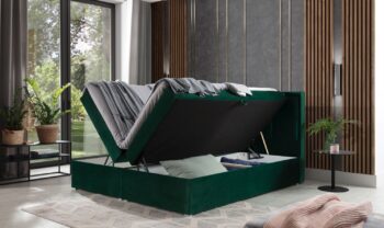 MOREN je vkusná, elegantná, dokonale mäkká a pohodlná boxspring kontinentálna posteľ v modernom klasickom štýle, ktorá je dostupná v troch rozmeroch: 140/160/180 x 200 cm.Výnimočný komfort umocňuje 53 cm vysoký sedák a výplň lôžka. Bonnell matrac a pena T25 poskytujú užívateľovi nábytku najvyšší komfort a dokonale stabilizujú polohu tela počas odpočinku. Toto riešenie zaručuje pohodlný odpočinok pre každého, pretože zdravý spánok je dobrý spánok! Okrem značného komfortu stojí za pozornosť aj povrchová úprava jednotlivých prvkov modelu. Vysoké čelo postele, šité v tvare nepravidelných obdĺžnikov, je mäkkou, pohodlnou a neoceniteľnou oporou a zaujímavou dekoráciou do spálne.Vďaka dvom priestranným kontajnerom na lôžkoviny je náš boxspring nielen funkčným zariadením domácnosti, ale aj vlastnou oázou pokoja, vďaka čomu je používanie takejto postele skutočným pôžitkom. Oplatí sa mať  posteľ ako Meron ,spokojnosť zaručená.Rozmery:ŠxHxV: 140/160/180 x 215 x 115 cmvýška sedu: 53 cmplocha na spanie: 140/160/180 x 200 cmhmotnosť: 189 kgmatrac: pena T25 + bonnelvýška nožičiek: 2 cmUpozornenie: Váš monitor nemusí zobrazovať farby také, ako sú v skutočnosti.   