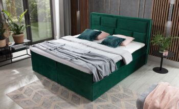 MOREN je vkusná, elegantná, dokonale mäkká a pohodlná boxspring kontinentálna posteľ v modernom klasickom štýle, ktorá je dostupná v troch rozmeroch: 140/160/180 x 200 cm.Výnimočný komfort umocňuje 53 cm vysoký sedák a výplň lôžka. Bonnell matrac a pena T25 poskytujú užívateľovi nábytku najvyšší komfort a dokonale stabilizujú polohu tela počas odpočinku. Toto riešenie zaručuje pohodlný odpočinok pre každého, pretože zdravý spánok je dobrý spánok! Okrem značného komfortu stojí za pozornosť aj povrchová úprava jednotlivých prvkov modelu. Vysoké čelo postele, šité v tvare nepravidelných obdĺžnikov, je mäkkou, pohodlnou a neoceniteľnou oporou a zaujímavou dekoráciou do spálne.Vďaka dvom priestranným kontajnerom na lôžkoviny je náš boxspring nielen funkčným zariadením domácnosti, ale aj vlastnou oázou pokoja, vďaka čomu je používanie takejto postele skutočným pôžitkom. Oplatí sa mať  posteľ ako Meron ,spokojnosť zaručená.Rozmery:ŠxHxV: 140/160/180 x 215 x 115 cmvýška sedu: 53 cmplocha na spanie: 140/160/180 x 200 cmhmotnosť: 189 kgmatrac: pena T25 + bonnelvýška nožičiek: 2 cmUpozornenie: Váš monitor nemusí zobrazovať farby také, ako sú v skutočnosti.   
