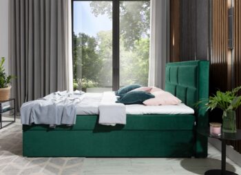 MOREN je vkusná, elegantná, dokonale mäkká a pohodlná boxspring kontinentálna posteľ v modernom klasickom štýle, ktorá je dostupná v troch rozmeroch: 140/160/180 x 200 cm.Výnimočný komfort umocňuje 53 cm vysoký sedák a výplň lôžka. Bonnell matrac a pena T25 poskytujú užívateľovi nábytku najvyšší komfort a dokonale stabilizujú polohu tela počas odpočinku. Toto riešenie zaručuje pohodlný odpočinok pre každého, pretože zdravý spánok je dobrý spánok! Okrem značného komfortu stojí za pozornosť aj povrchová úprava jednotlivých prvkov modelu. Vysoké čelo postele, šité v tvare nepravidelných obdĺžnikov, je mäkkou, pohodlnou a neoceniteľnou oporou a zaujímavou dekoráciou do spálne.Vďaka dvom priestranným kontajnerom na lôžkoviny je náš boxspring nielen funkčným zariadením domácnosti, ale aj vlastnou oázou pokoja, vďaka čomu je používanie takejto postele skutočným pôžitkom. Oplatí sa mať  posteľ ako Meron ,spokojnosť zaručená.Rozmery:ŠxHxV: 140/160/180 x 215 x 115 cmvýška sedu: 53 cmplocha na spanie: 140/160/180 x 200 cmhmotnosť: 189 kgmatrac: pena T25 + bonnelvýška nožičiek: 2 cmUpozornenie: Váš monitor nemusí zobrazovať farby také, ako sú v skutočnosti.   