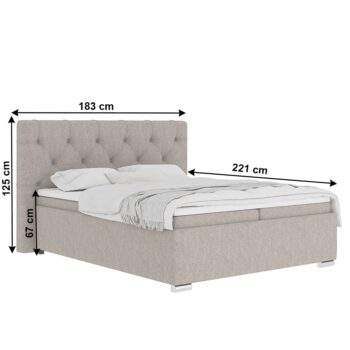 Čalúnená manželská posteľ Morina od značky Kondela je ideálnym doplnkom do každej spálne. S rozmermi 160x200 cm ponúka dostatok priestoru pre pohodlný spánok dvoch osôb. Posteľ je vyrobená z kvalitnej látky, ktorá je nielen príjemná na dotyk, ale aj odolná voči oderu s hodnotou 65000 cyklov…