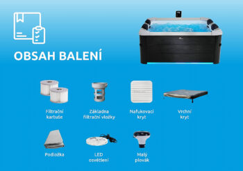 MSPA Kompozitný pevný vírivý bazén MSPA Oslo sapphire (850 l)