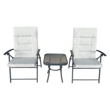 Objavte eleganciu a funkčnosť s kovovým záhradným setom Muson v svetlosivej a tmavosivej farbe, ktorý je ideálnym doplnkom pre vašu záhradu. Tento moderný set od značky KONDELA ponúka štýlové riešenie pre vonkajšie posedenie, ktoré kombinuje praktickosť s estetickým vzhľadom.