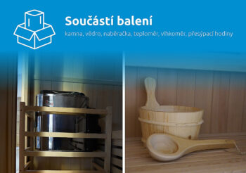 Marimex Fínska sauna KOTI L saunové kachle SAWO