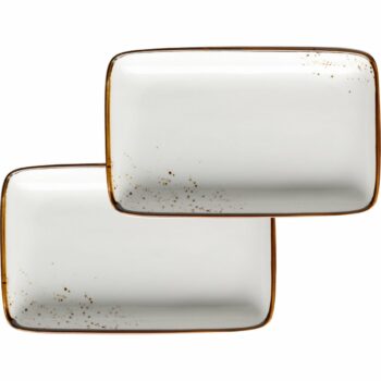 Mäser 2-dielna sada tác Pintar White hnedé bodky21 x 13 x 3 cm